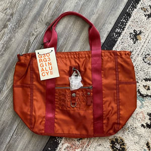 GEORGE GINA and LUCY Boxy Bagflip Tote Bag in Rust